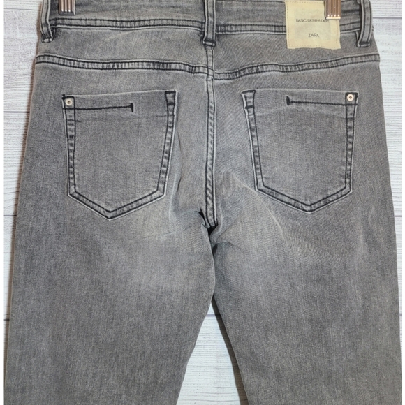 Zara Basic Z1975 Denim Womens Size 2 Gray Skinny Jeans Stretch Retro - Picture 3 of 11